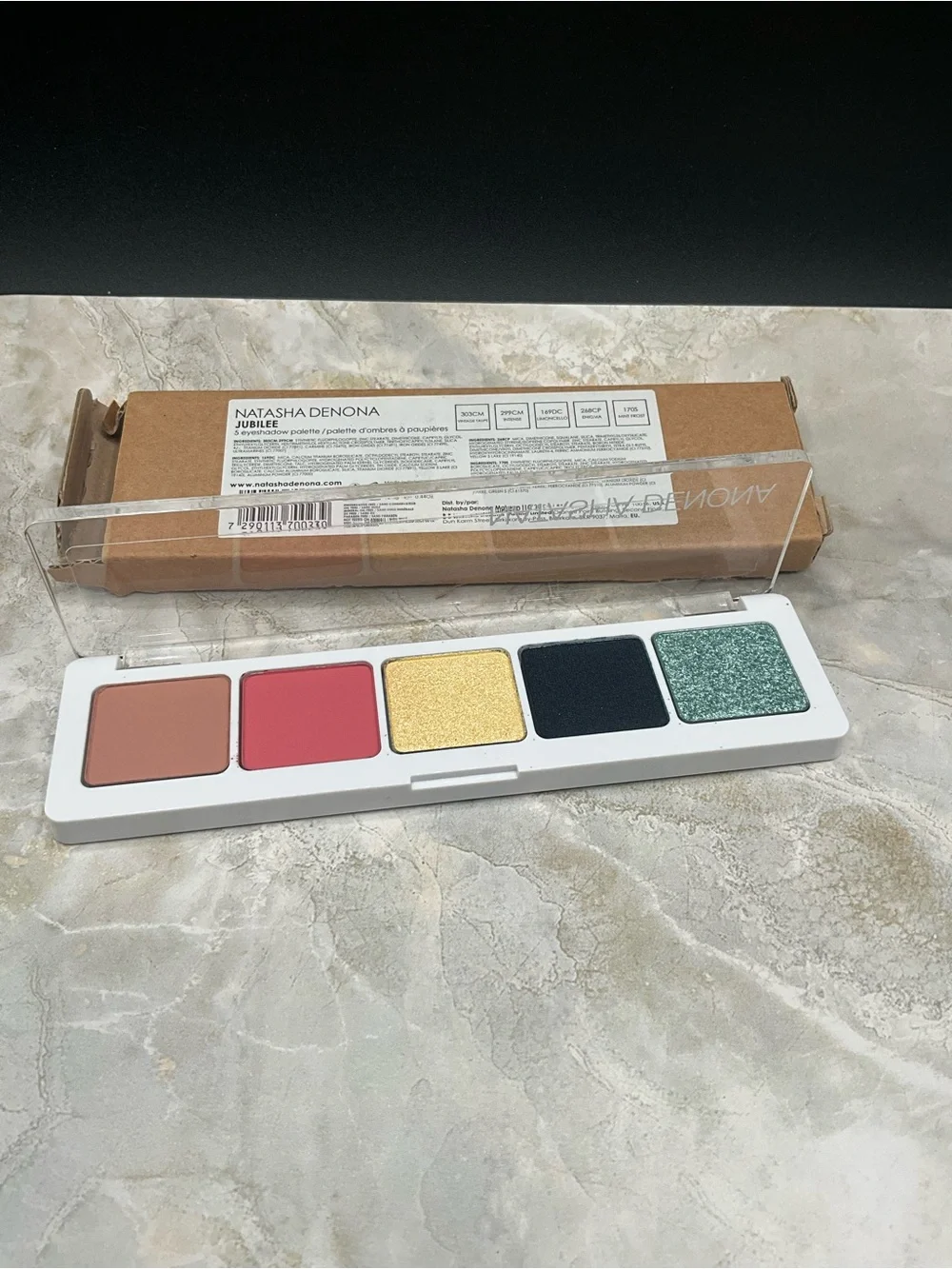 Natasha Denona Jubilee Eyeshadow Palette - Mauve, Pink, Gold, Black, Teal